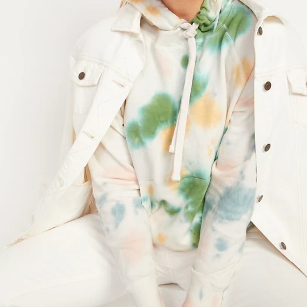 Old Navy Tie-Dye Hoodie - Green, Blue, Yellow